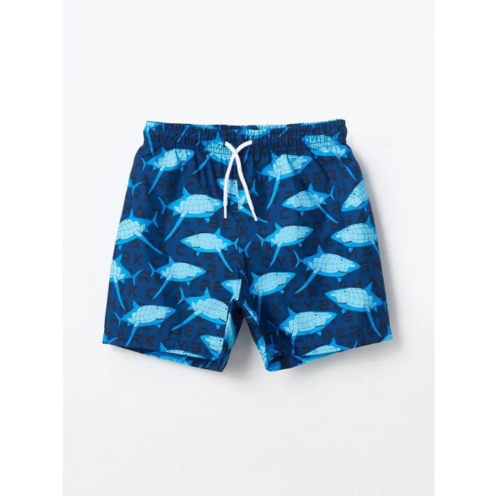 LCW Kids Lacivert Bisiklet Yaka Erkek Çocuk Atlet ve Deniz Şortu