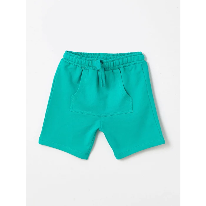 LCW Kids Ekru Bisiklet Yaka Kısa Kollu Baskılı Erkek Bebek Tişört ve Şort 2li Takım