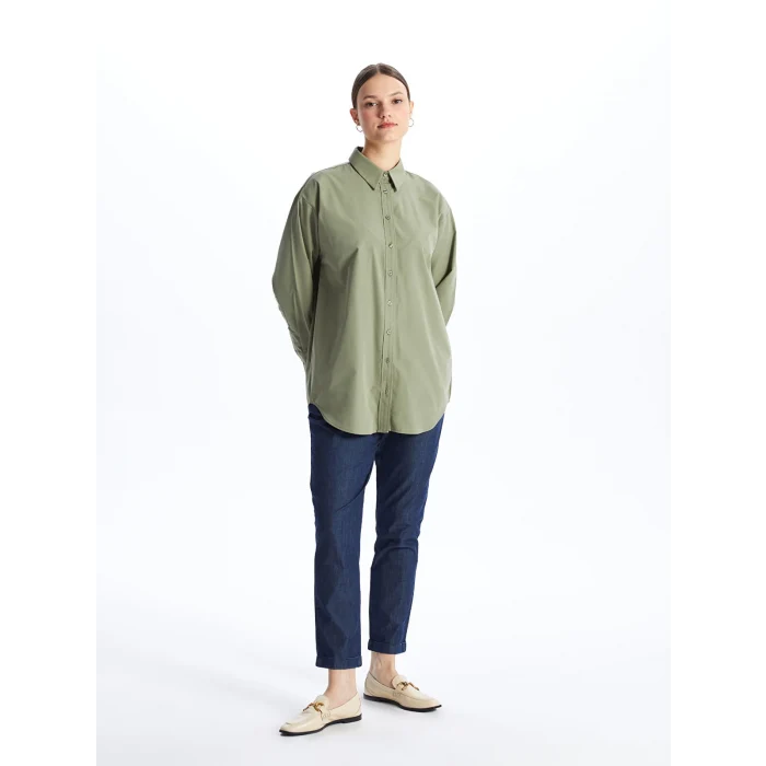 LCW Modest Indigo Beli Lastikli Carrot Fit Kadın Jean Pantolon