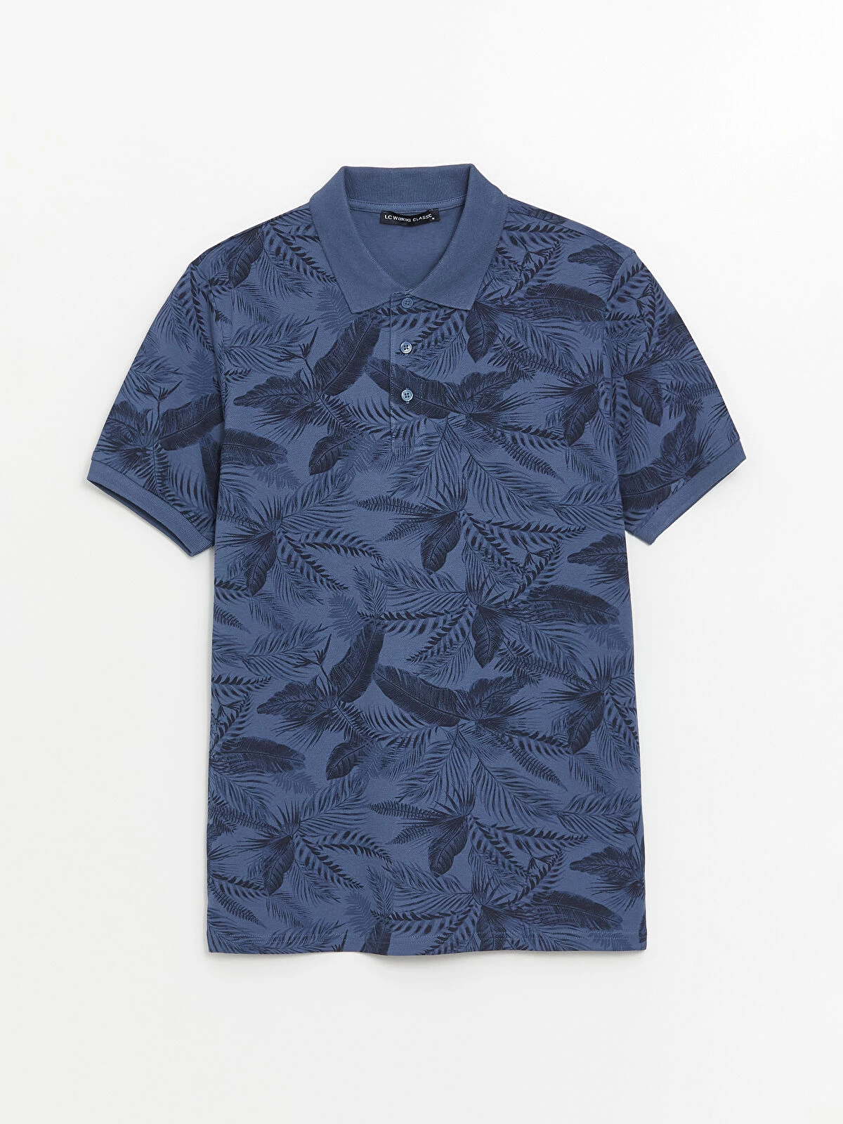 SOUTHBLUE Indigo Polo Yaka Kısa Kollu Desenli Erkek Tişört