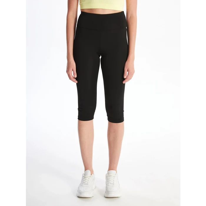 XSIDE ACTIVE Siyah Kadın Beli Lastikli Düz Tayt