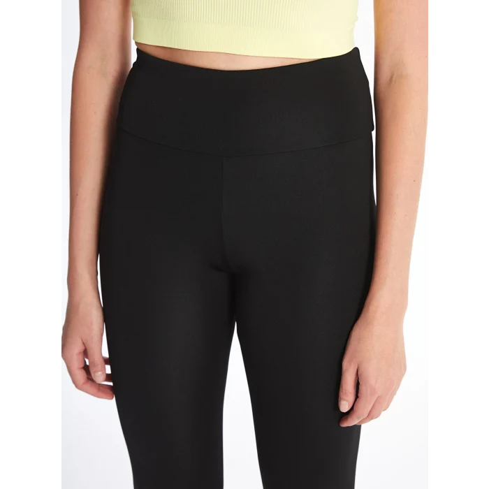 XSIDE ACTIVE Siyah Kadın Beli Lastikli Düz Tayt