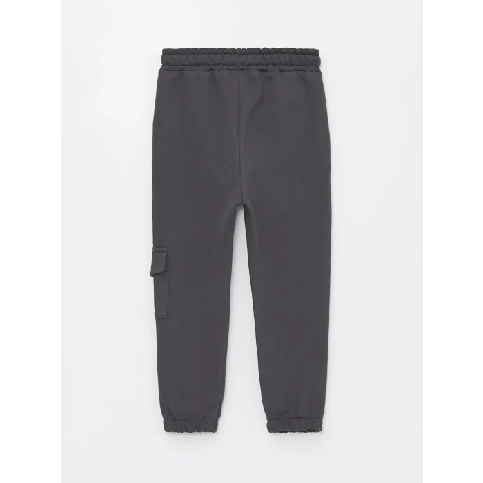 LCW Kids Antrasit Beli Lastikli Baskılı Erkek Bebek Jogger Eşofman Altı