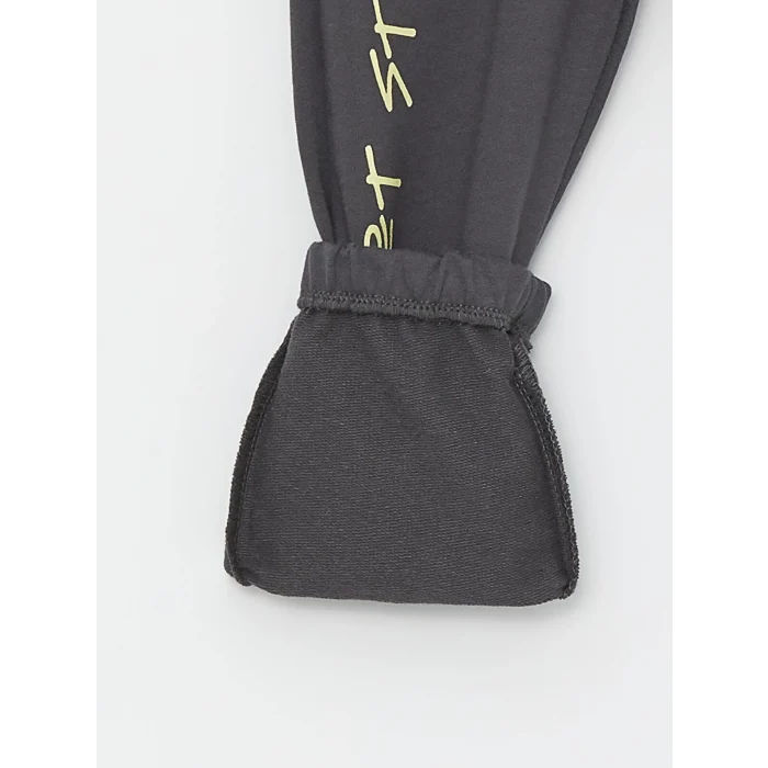 LCW Kids Antrasit Beli Lastikli Baskılı Erkek Bebek Jogger Eşofman Altı