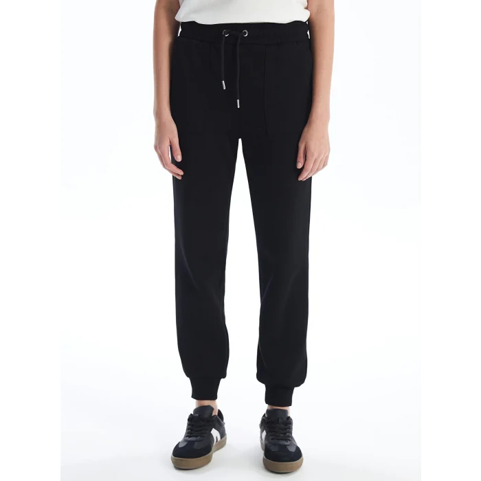 LCW Vision Siyah Beli Lastikli Kadın Kalın Jogger Eşofman Altı