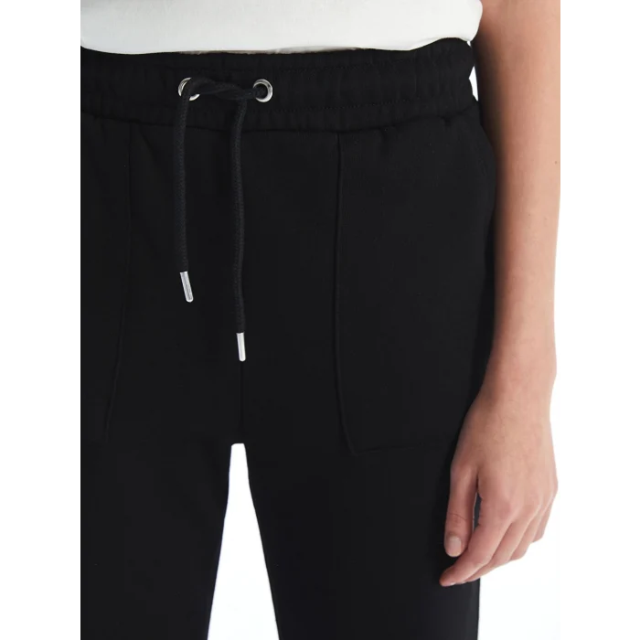 LCW Vision Siyah Beli Lastikli Kadın Kalın Jogger Eşofman Altı