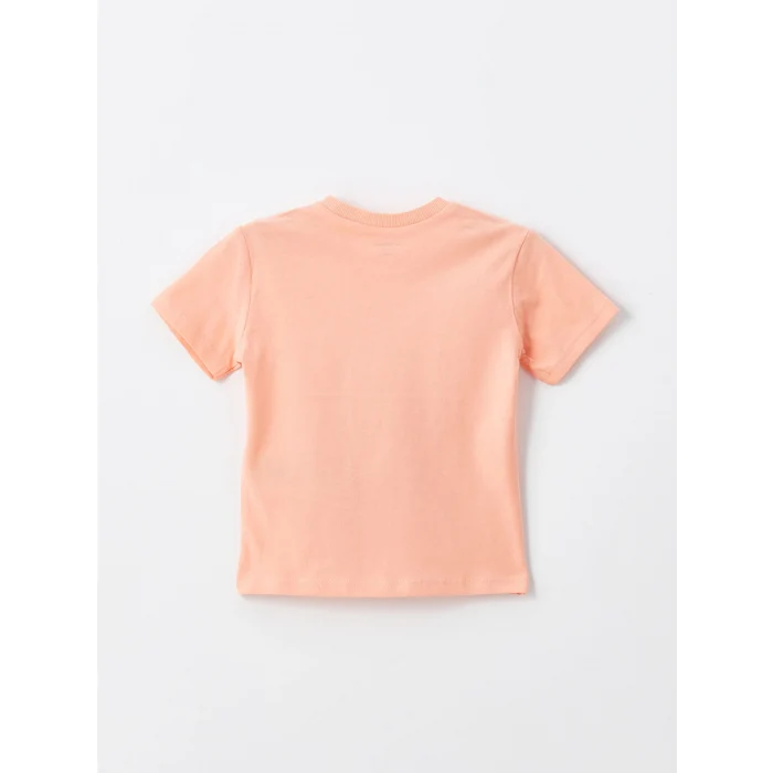 LCW Kids Beyaz Bisiklet Yaka Kısa Kollu Baskılı Erkek Bebek Tişört 2li