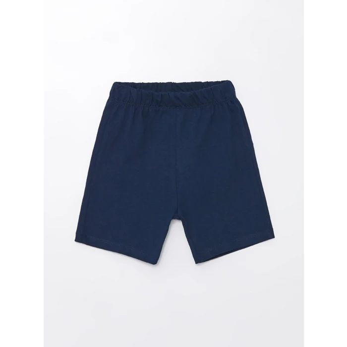 LCW Kids Turuncu Bisiklet Yaka Kolsuz Baskılı Erkek Bebek Atlet ve Şort 2li Takım