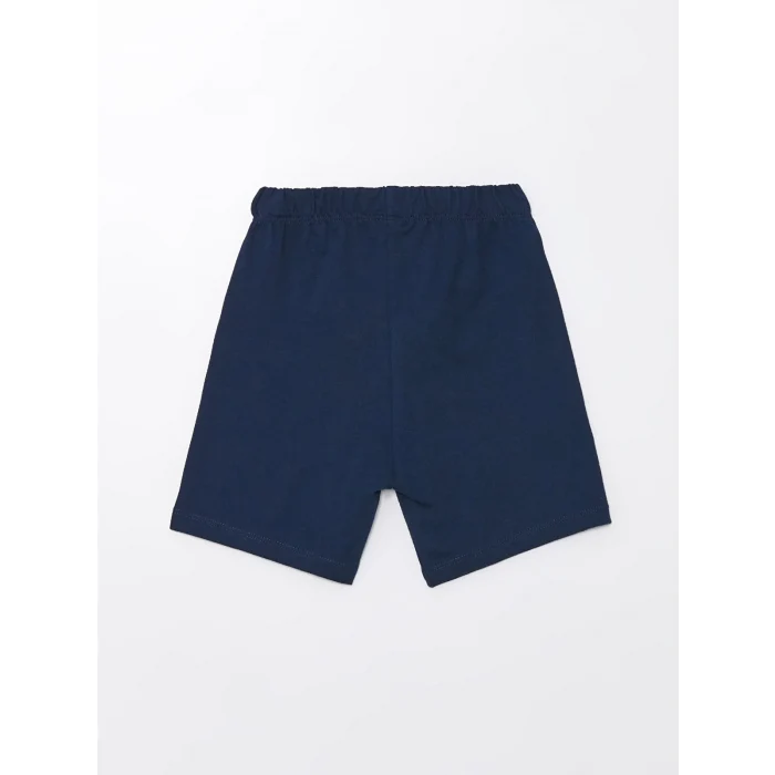 LCW Kids Turuncu Bisiklet Yaka Kolsuz Baskılı Erkek Bebek Atlet ve Şort 2li Takım