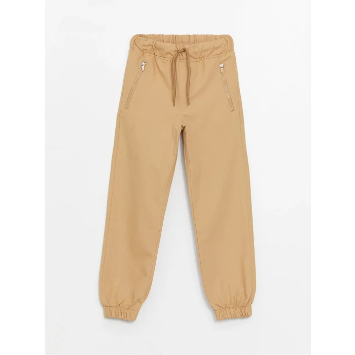 LCW Kids Bej Beli Lastikli Basic Erkek Çocuk Jogger Pantolon