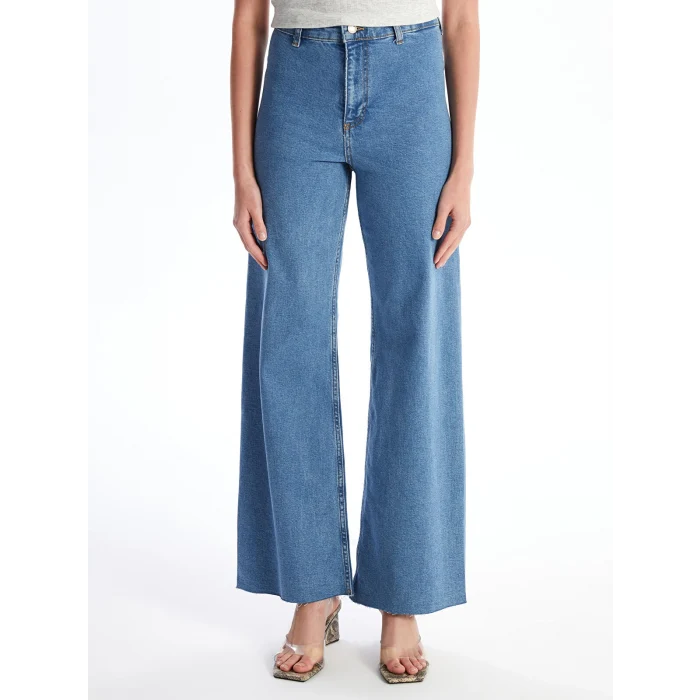 LCW Jeans Indigo Wideleg Kadın Jean Pantolon