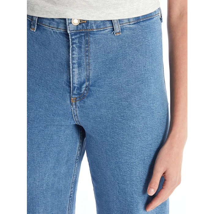 LCW Jeans Indigo Wideleg Kadın Jean Pantolon