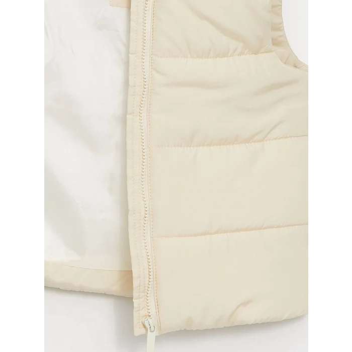 LCW Kids Bej Kapüşonlu Kız Çocuk Şişme Yelek