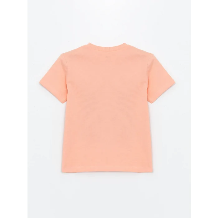 LCW Kids Mercan Bisiklet Yaka Kısa Kollu Baskılı Erkek Bebek Tişört 2li