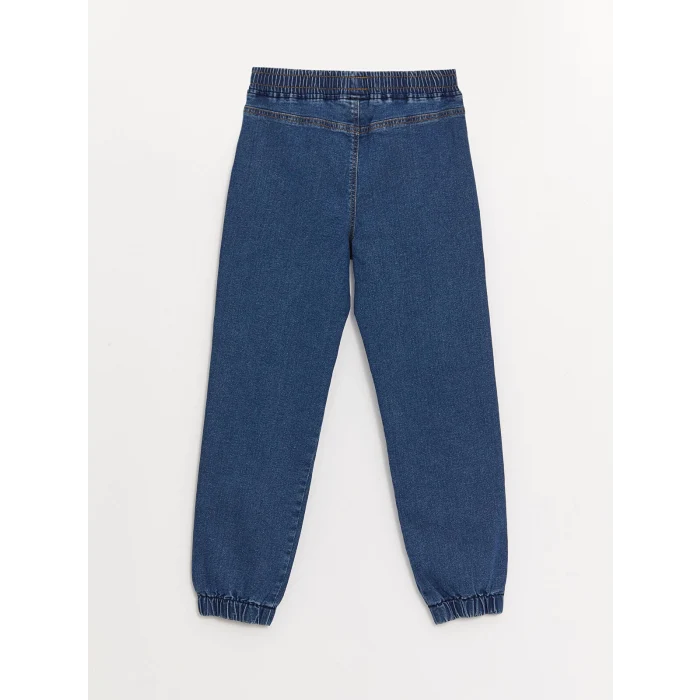 LCW Kids Indigo Beli Lastikli Erkek Çocuk Jogger Jean Pantolon