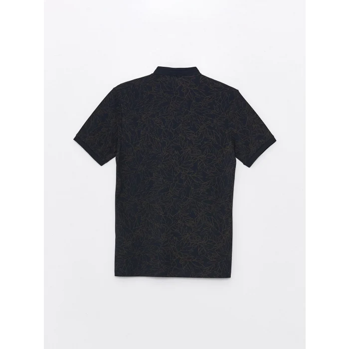 SOUTHBLUE Lacivert Hakim Yaka Kısa Kollu Desenli Erkek Tişört