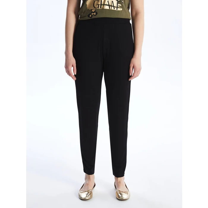 LCWAIKIKI Basic Siyah Beli Lastikli Kadın Eşofman Altı