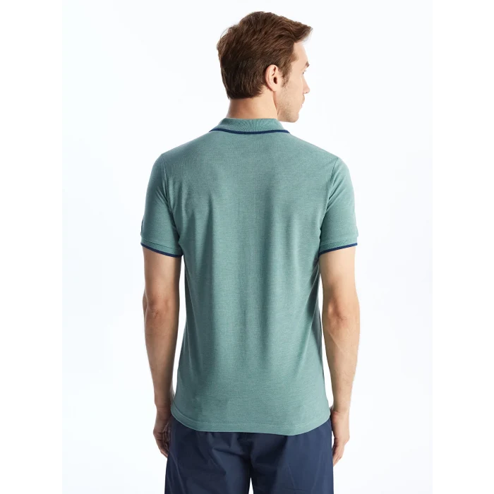 LCWAIKIKI Classic Yeşil Polo Yaka Kısa Kollu Pike Erkek Tişört