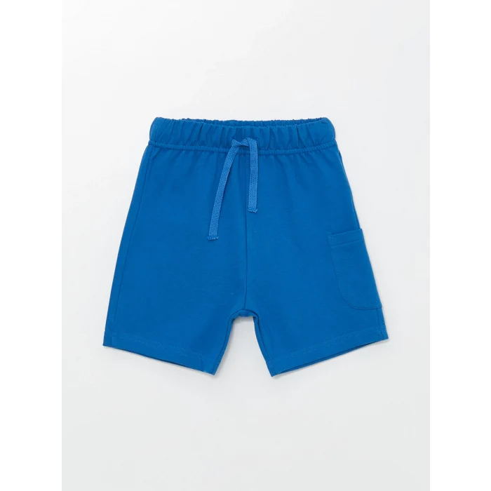 LCW Kids Ekru Bisiklet Yaka Baskılı Erkek Bebek Tişört ve Şort 2li Takım