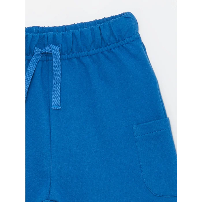 LCW Kids Ekru Bisiklet Yaka Baskılı Erkek Bebek Tişört ve Şort 2li Takım