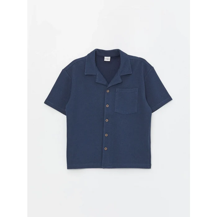 LCW Kids Indigo Rahat Kalıp Erkek Çocuk Gömlek