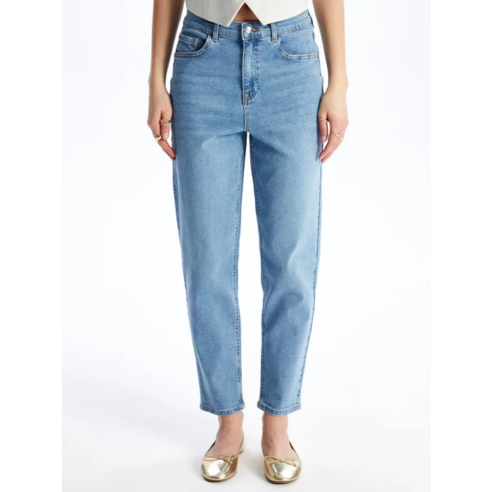 LCW Jeans Indigo Mom Fit Kadın Jean Pantolon