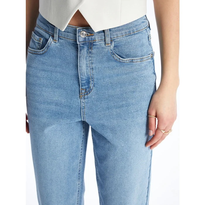 LCW Jeans Indigo Mom Fit Kadın Jean Pantolon
