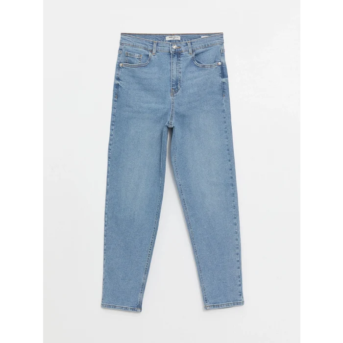 LCW Jeans Indigo Mom Fit Kadın Jean Pantolon