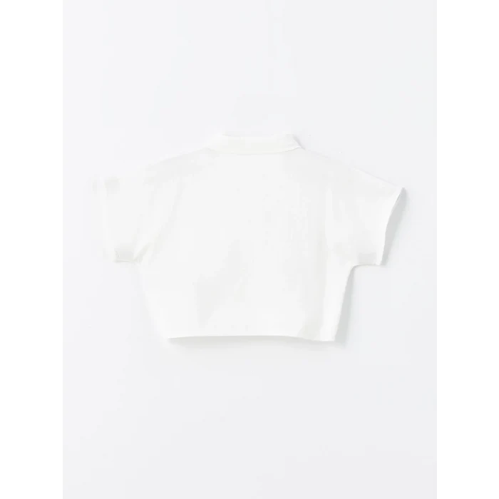 LCW Kids Beyaz Kısa Kollu Basic Kız bebek Gömlek