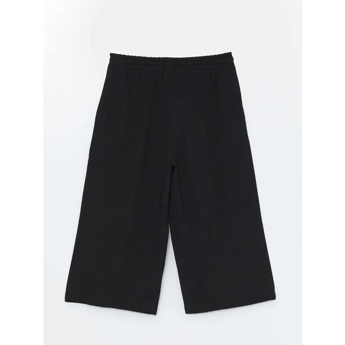 LCWAIKIKI Classic Siyah Beli Lastikli Rahat Kalıp Kadın Kapri