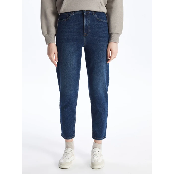 LCW Jeans Indigo Mom Fit Kadın Jean Pantolon