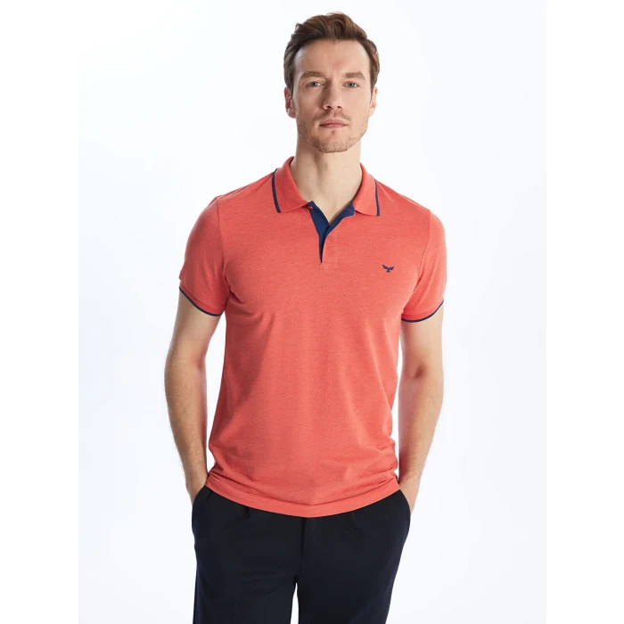 LCWAIKIKI Classic Turuncu Polo Yaka Kısa Kollu Pike Erkek Tişört