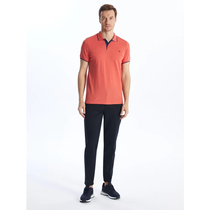 LCWAIKIKI Classic Turuncu Polo Yaka Kısa Kollu Pike Erkek Tişört