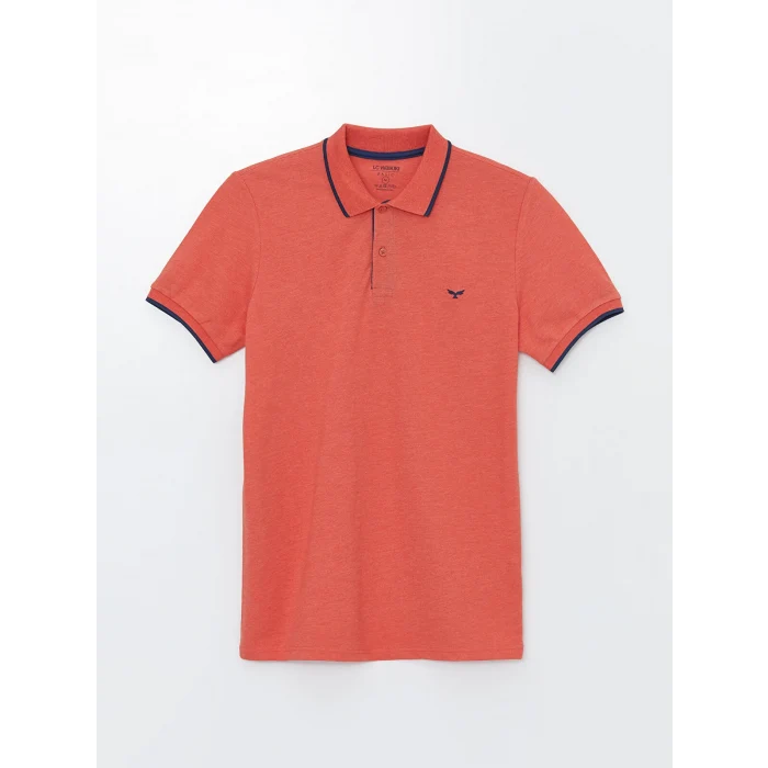 LCWAIKIKI Classic Turuncu Polo Yaka Kısa Kollu Pike Erkek Tişört
