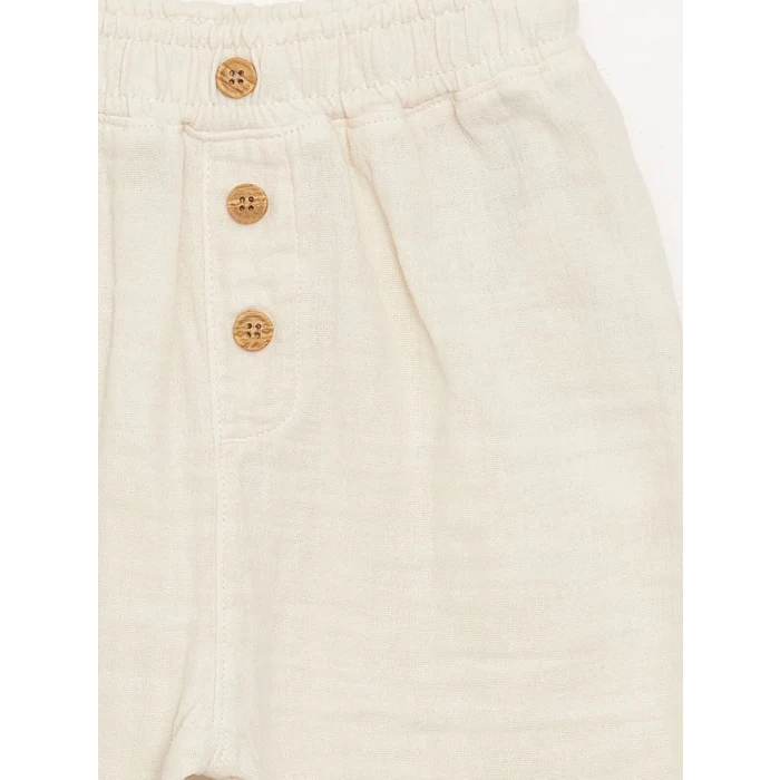 LCW Kids Yeşil Bisiklet Yaka Kısa Kollu Erkek Bebek Tişört ve Pantolon 2li Takım