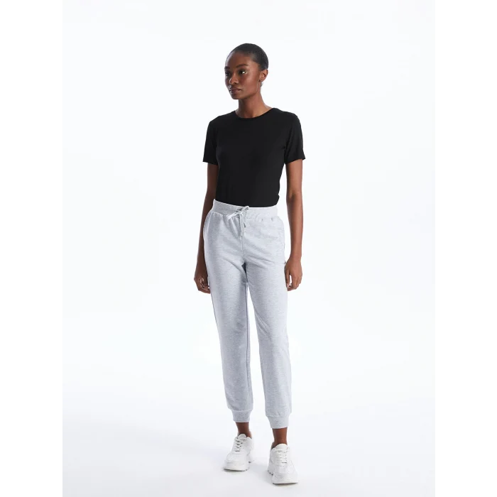 LCW Vision Gri Beli Lastikli Kadın Jogger Eşofman Altı