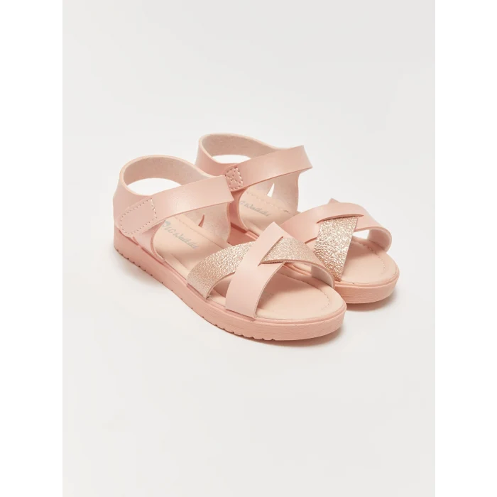 LCW STEPS Pembe Baskılı Kız Çocuk Sandalet