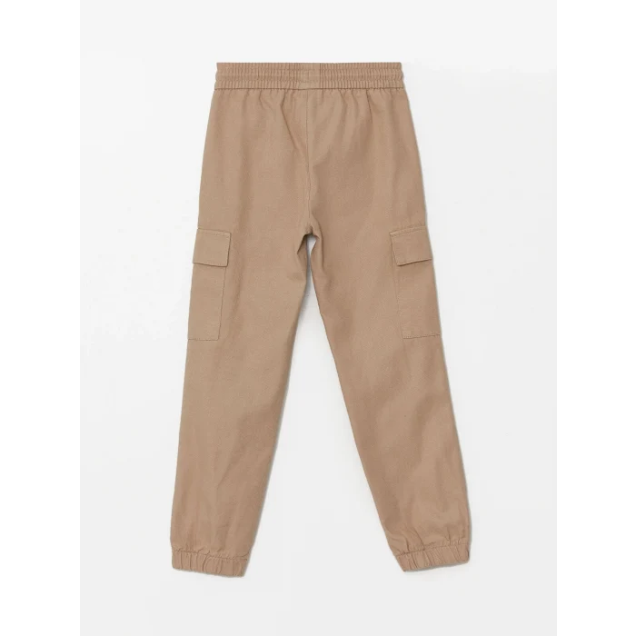 LCW Kids Bej Beli Lastikli Erkek Çocuk Kargo Jogger Pantolon
