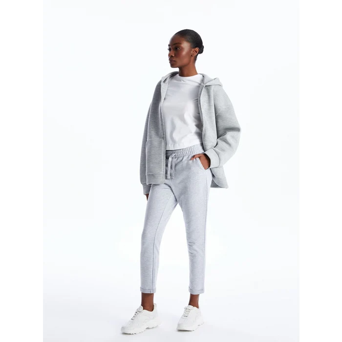 LCW Vision Gri Beli Lastikli Kadın Eşofman Altı