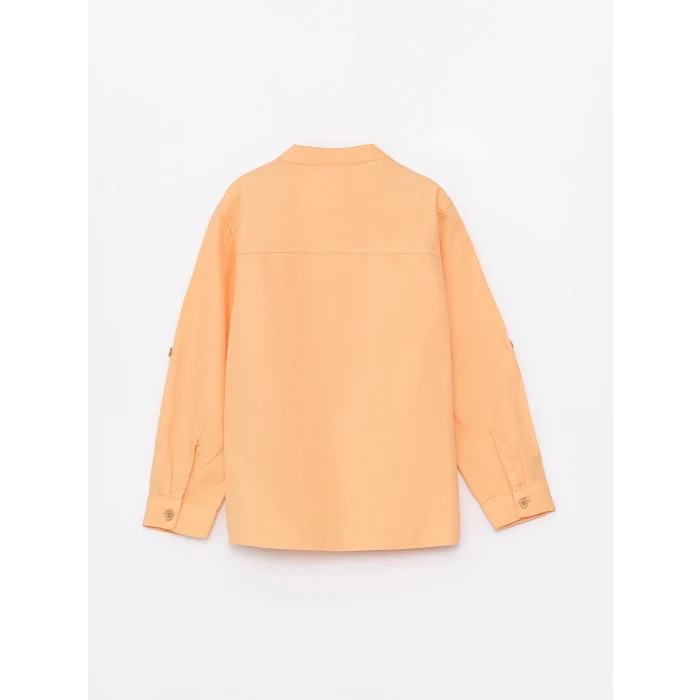 LCW Kids Turuncu Hakim Yaka Uzun Kollu Basic Erkek Bebek Gömlek