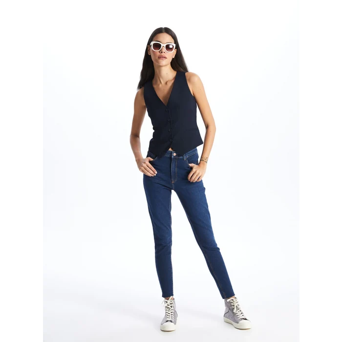 LCW Jeans Indigo Jüpiter Süper Skinny Fit Kadın Jean Pantolon