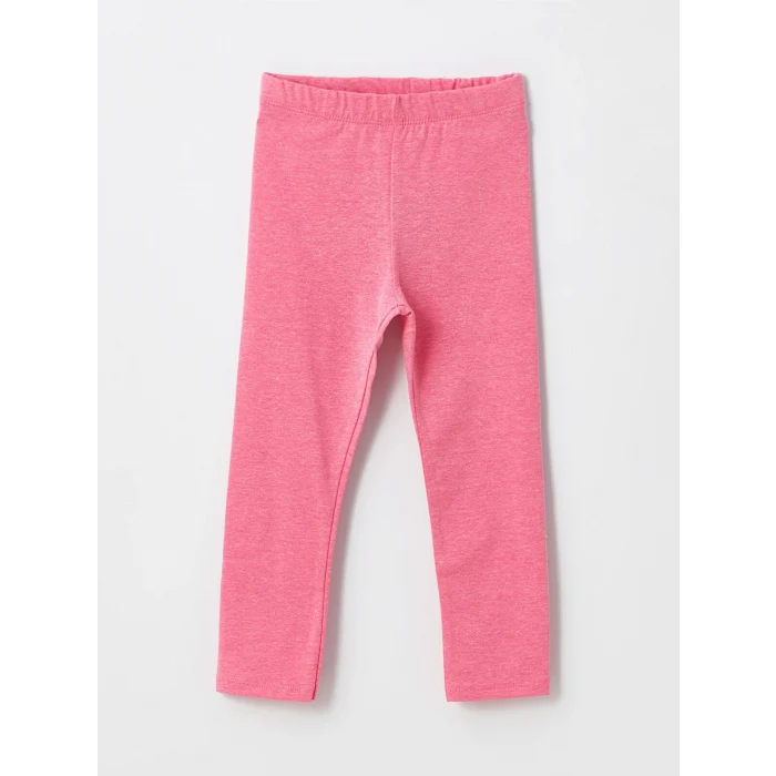 LCW Kids Ekru Bisiklet Yaka Kısa Kollu Baskılı Kız Bebek Tişört ve Tayt 2li Takım