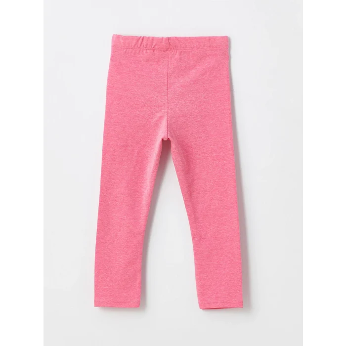 LCW Kids Ekru Bisiklet Yaka Kısa Kollu Baskılı Kız Bebek Tişört ve Tayt 2li Takım