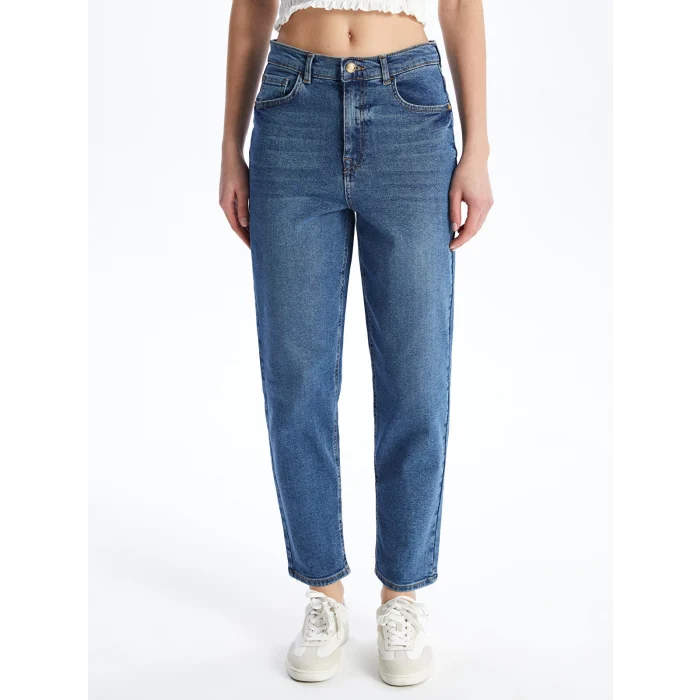 LCW Jeans Indigo Mom Fit Kadın Jean Pantolon