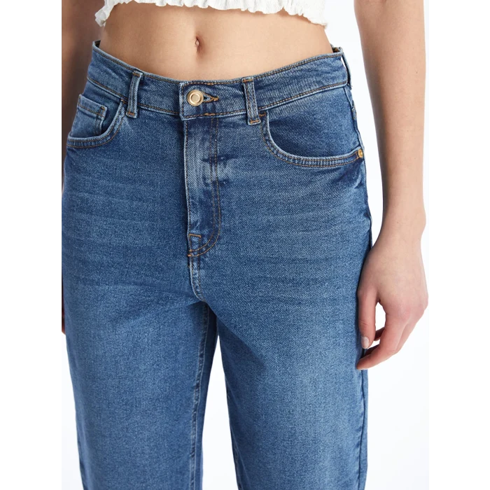 LCW Jeans Indigo Mom Fit Kadın Jean Pantolon