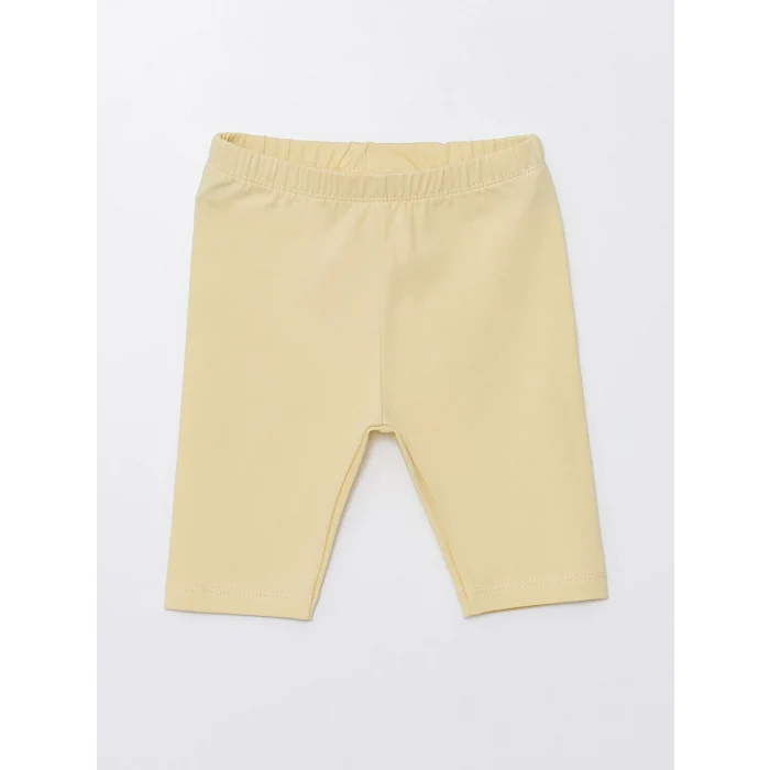 LCW baby Mavi Bisiklet Yaka Çizgili Kız Bebek Bluz ve Tayt 2li Takım