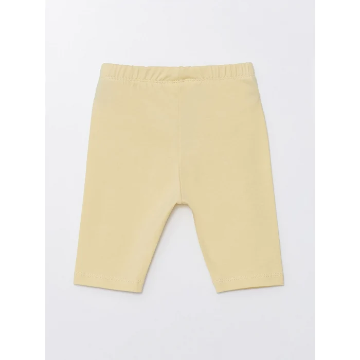 LCW baby Mavi Bisiklet Yaka Çizgili Kız Bebek Bluz ve Tayt 2li Takım