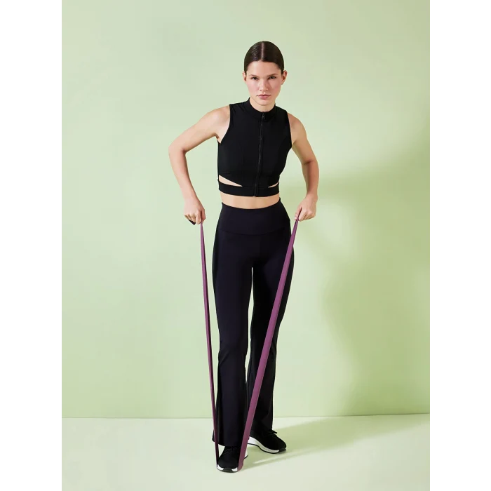 XSIDE Siyah Beli Lastikli İspanyol Paça Kadın Tayt Pantolon