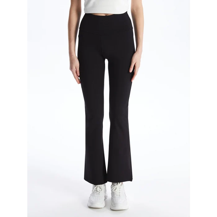XSIDE Siyah Beli Lastikli İspanyol Paça Kadın Tayt Pantolon
