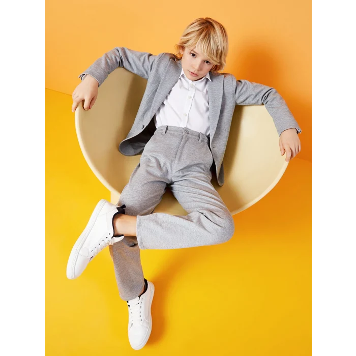 LCW Kids Beyaz Basic Uzun Kollu Erkek Çocuk Gömlek